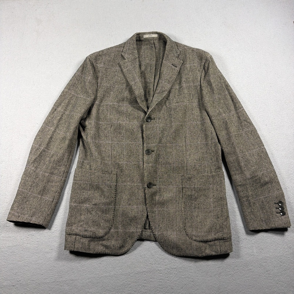 Boglioli Blazer Mens IT 50 Brown Check Wool Cashmere Sport Coat Jacket Italy